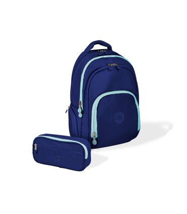 Mochila antartik multibolsillo 19l compartimento para portatil y tablet color azul marino 450 x 160 x 300 mm