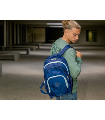 Mochila antartik multibolsillo 19l compartimento para portatil y tablet color azul marino 450 x 160 x 300 mm