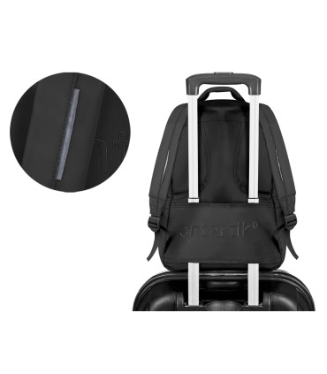 Mochila antartik multibolsillo 19l compartimento para portatil y tablet color negro450 x 160 x 300 mm