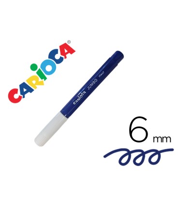 Rotulador carioca jumbo lavable azul punta gruesa 6 mm