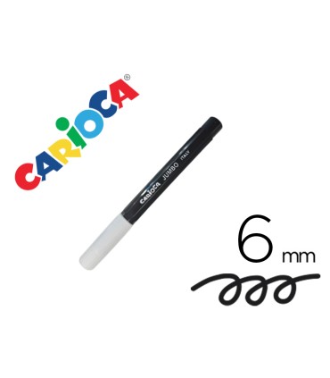 Rotulador carioca jumbo lavable negro punta gruesa 6 mm