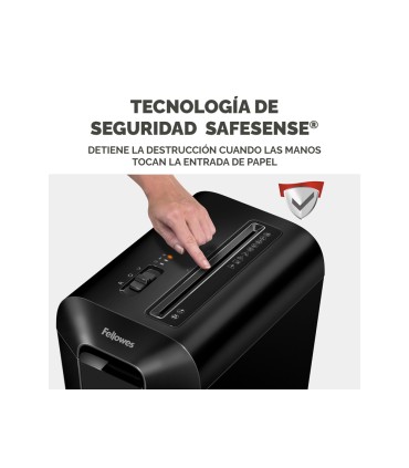 Destructora de documentos fellowes lx65 capacidad 10h seguridad p4 destruye grapas clips y tarjetas