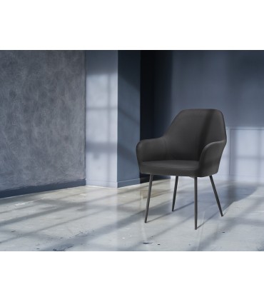 Silla q connect confidente siemione base metalica alt max 820 anc 570 prof 580 color gris oscuro