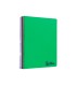 Cuaderno espiral liderpapel a4 micro wonder tapa plastico 120h 90gr cuadro 5mm 5 bandas 4 taladros color verde oscuro