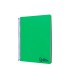 Cuaderno espiral liderpapel a4 micro wonder tapa plastico 120h 90gr cuadro 5mm 5 bandas 4 taladros color verde oscuro