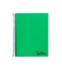 Cuaderno espiral liderpapel a4 micro wonder tapa plastico 120h 90gr cuadro 5mm 5 bandas 4 taladros color verde oscuro