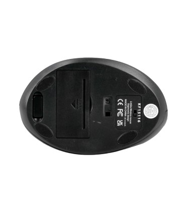 Raton q connect optico inalambrico ergonomico vertical dpi 800 1200 1600 pila aa negro