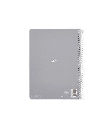 Cuaderno espiral liderpapel a4 micro smart tapa blanda 80h 75gr cuadro 5mm doble margen 4 taladros colores
