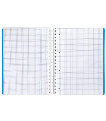 Cuaderno espiral liderpapel a4 micro smart tapa blanda 80h 75gr cuadro 5mm doble margen 4 taladros colores