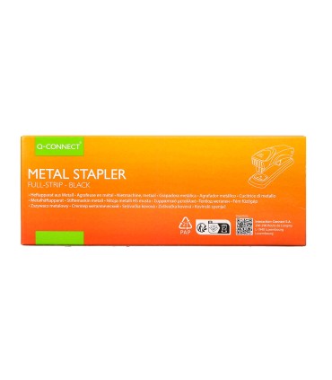 Grapadora q connect kf14211 metalica negra capacidad 20 hojas