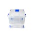 Contenedor plastico plasticforte n 7 transparente con tapa 61l 73x41x32 cm