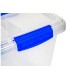 Contenedor plastico plasticforte n 7 transparente con tapa 61l 73x41x32 cm