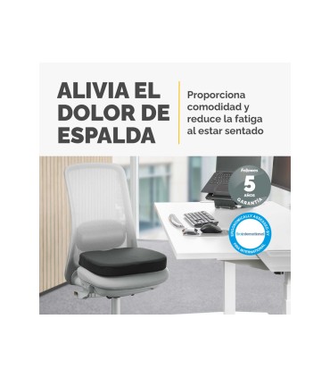 Cojin de asiento fellowes breyta acolchado color negro 60x430x430 mm