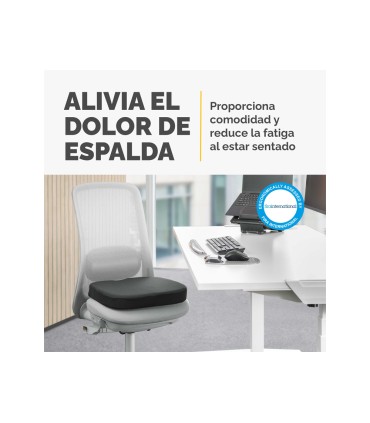 Cojin de asiento fellowes breyta acolchado color negro 60x430x430 mm