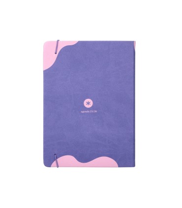 Agenda escolar antartik 25 26 encuadernada ggo simil piel morado semana vista a5 bilingue papel fsc 80 gr