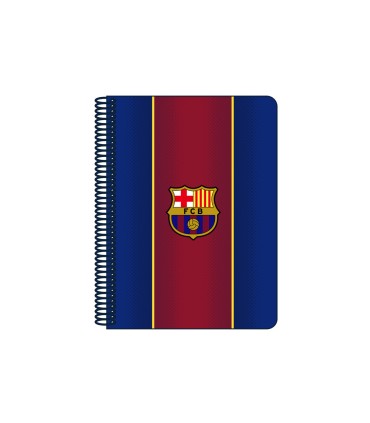 Cuaderno espiral safta cuarto 80 h 60 gr cuadro 4 mm tapa extradura fc barcelona 1 equipacion 20 21