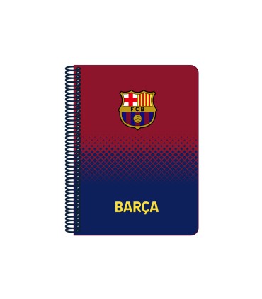 Cuaderno espiral safta cuarto 80 h 60 gr cuadro 4 mm tapa extradura fc barcelona 1 equipacion 20 21