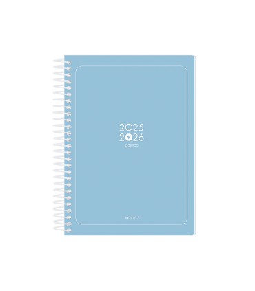 Agenda escolar antartik 25 26 espiral essentials azul dia pagina a5 bilingue papel fsc 80 gr