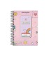 Agenda escolar liderpapel 25 26 espiral pixel rosa dia pagina a5 bilingue papel fsc 80 gr
