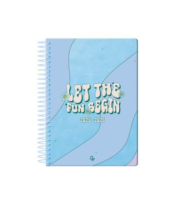 Agenda escolar liderpapel 25 26 espiral zante dia pagina a6 bilingue papel fsc 80 gr