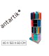 Carpeta antartik expositor de suelo carton con 80 unidades surtidas 40x150x60 cm