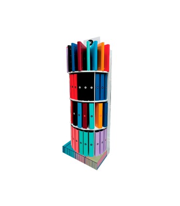 Carpeta antartik expositor de suelo carton con 80 unidades surtidas 40x150x60 cm