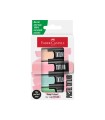 Rotulador faber castell neon txtlnr fluorescente pastel blister de 4 unidades colores surtidos