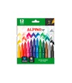 Rotulador alpino up punta 1 mm caja de 12 unidades colores surtidos