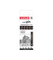Rotulador uniball pin calibrado micrometrico clasico i color negro blister de 5 unidades