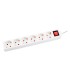 Regleta q connect 6 tomas de corriente con interruptor longitud cable 15 mt color blanco