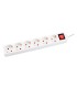 Regleta q connect 6 tomas de corriente con interruptor longitud cable 15 mt color blanco