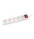 Regleta q connect 5 tomas de corriente con interruptor longitud cable 15 mt color blanco