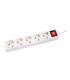 Regleta q connect 5 tomas de corriente con interruptor longitud cable 15 mt color blanco