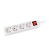 Regleta q connect 4 tomas de corriente con interruptor longitud cable 15 mt color blanco