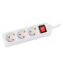 Regleta q connect 3 tomas de corriente con interruptor longitud cable 15 mt color blanco