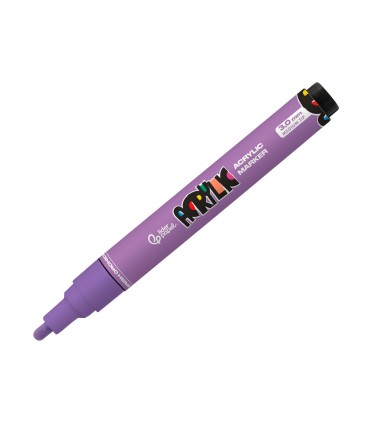 Rotulador liderpapel acrylic base agua todo tipo de superficie punta redonda 3 mm malva