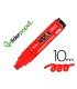 Rotulador liderpapel acrylic base agua todo tipo de superficie punta rectangular 10 mm rojo