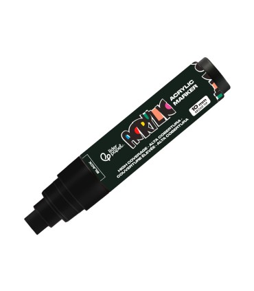 Rotulador liderpapel acrylic base agua todo tipo de superficie punta rectangular 10 mm negro