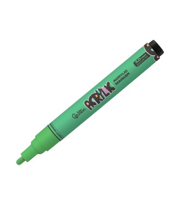 Rotulador liderpapel acrylic base agua todo tipo de superficie punta redonda 3 mm verde claro