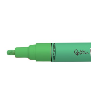 Rotulador liderpapel acrylic base agua todo tipo de superficie punta redonda 3 mm verde claro