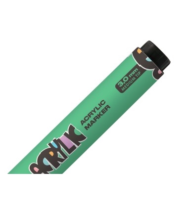 Rotulador liderpapel acrylic base agua todo tipo de superficie punta redonda 3 mm verde claro