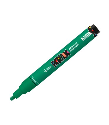 Rotulador liderpapel acrylic base agua todo tipo de superficie punta redonda 3 mm verde