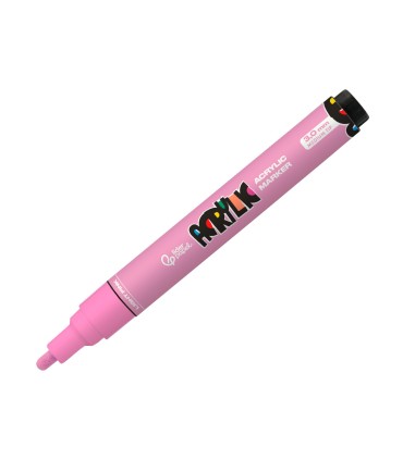 Rotulador liderpapel acrylic base agua todo tipo de superficie punta redonda 3 mm rosa claro