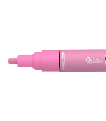 Rotulador liderpapel acrylic base agua todo tipo de superficie punta redonda 3 mm rosa claro