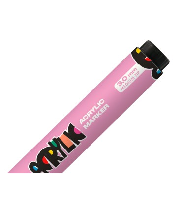 Rotulador liderpapel acrylic base agua todo tipo de superficie punta redonda 3 mm rosa claro