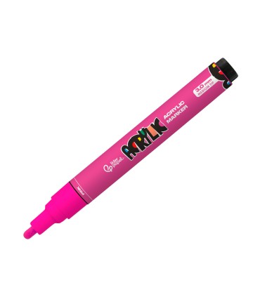 Rotulador liderpapel acrylic base agua todo tipo de superficie punta redonda 3 mm rosa