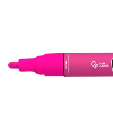 Rotulador liderpapel acrylic base agua todo tipo de superficie punta redonda 3 mm rosa