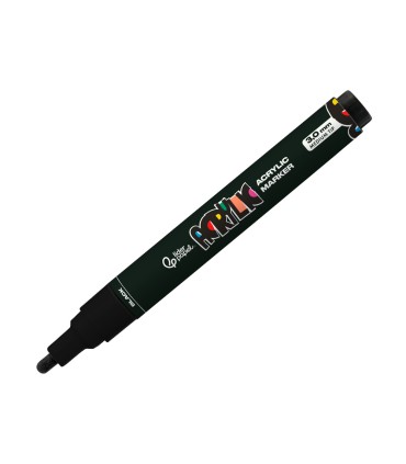 Rotulador liderpapel acrylic base agua todo tipo de superficie punta redonda 3 mm negro