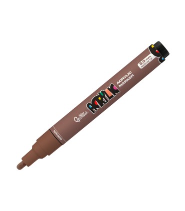 Rotulador liderpapel acrylic base agua todo tipo de superficie punta redonda 3 mm marron