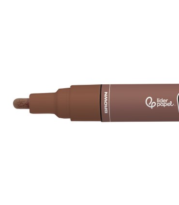 Rotulador liderpapel acrylic base agua todo tipo de superficie punta redonda 3 mm marron